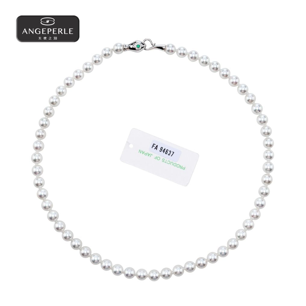 天使之淚 S925銀海水珍珠akoya珍珠項鍊(TSSLF223)