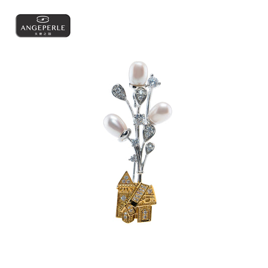 天使之淚 合金淡水珍珠胸針(TSXY083)