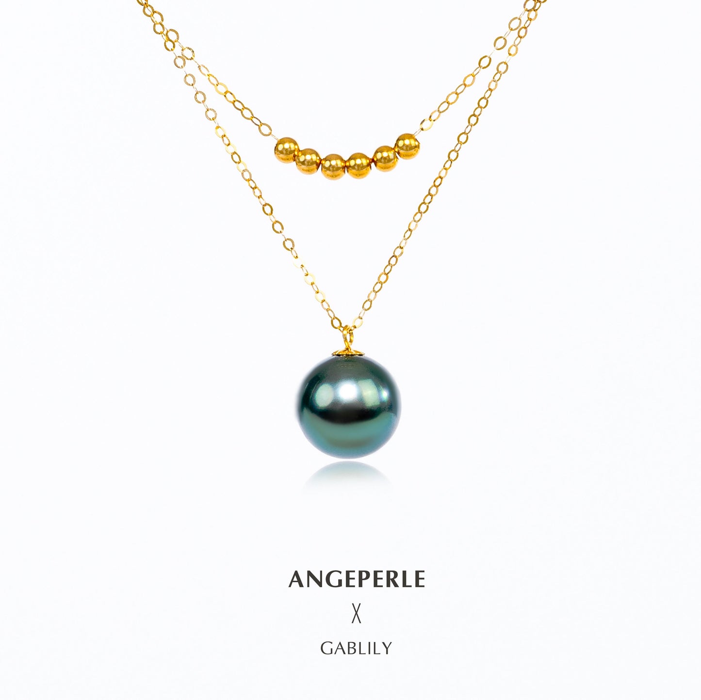 天使之淚 18K金6+1海水珍珠大溪地吊墜(zpjcy134)