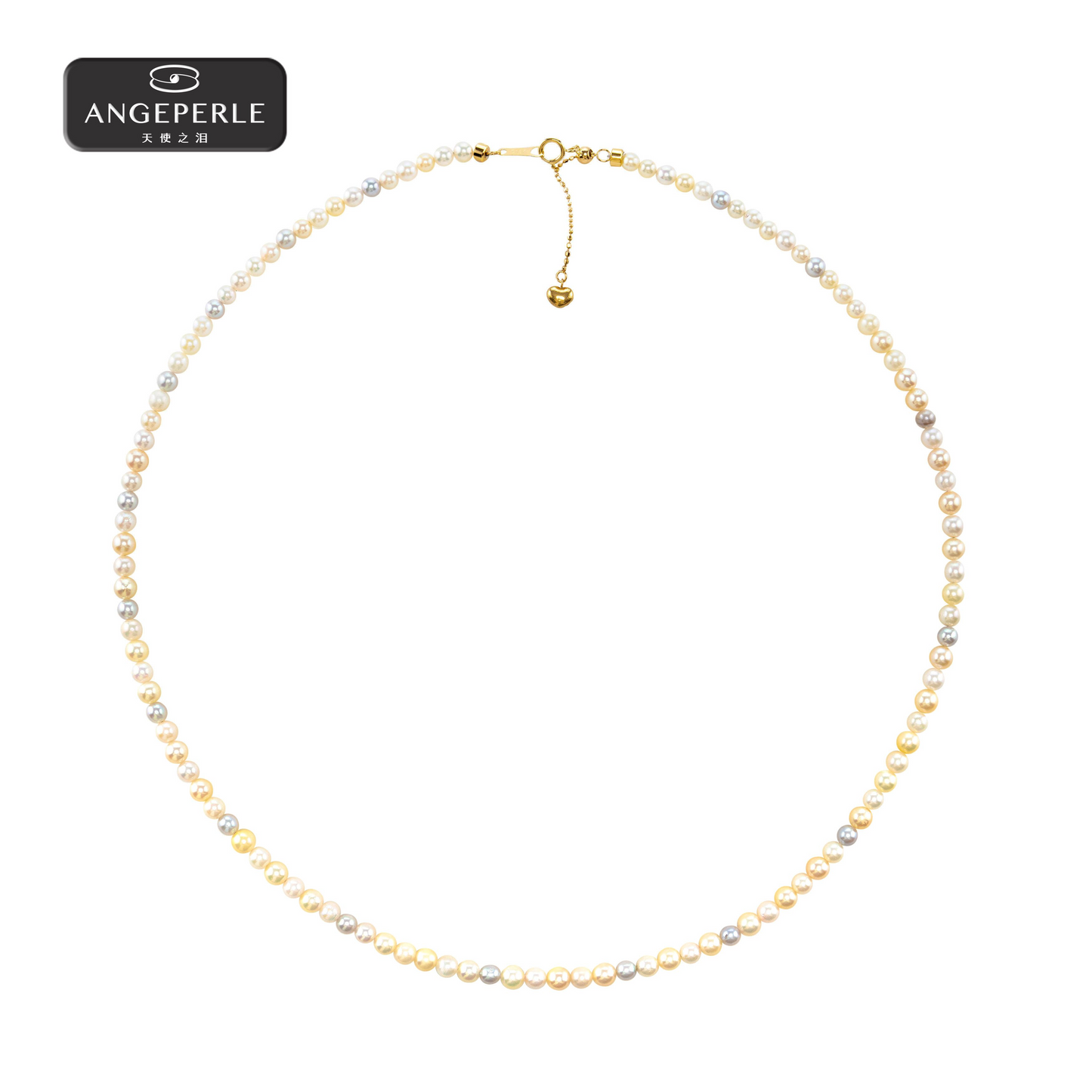 ANGEPERLE Seawater pearl akoya candy pearl necklace 3-4mm（ZZN30）