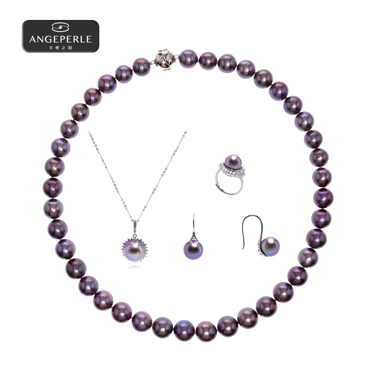 天使之淚 S925銀淡水珍珠愛迪生珍珠項鍊送吊墜耳環戒指 9-11/吊墜11-12/戒指耳環10-11mm TSJ919