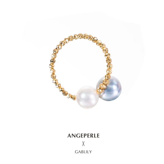 ANGEPERLE seawater pearls Akoya Madama ring ak7-8mm Madama8-9mm（TSGY130）