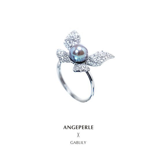 ANGEPERLE s925 silver seawater pearl Madama ring 6-7mm(TSYM151)
