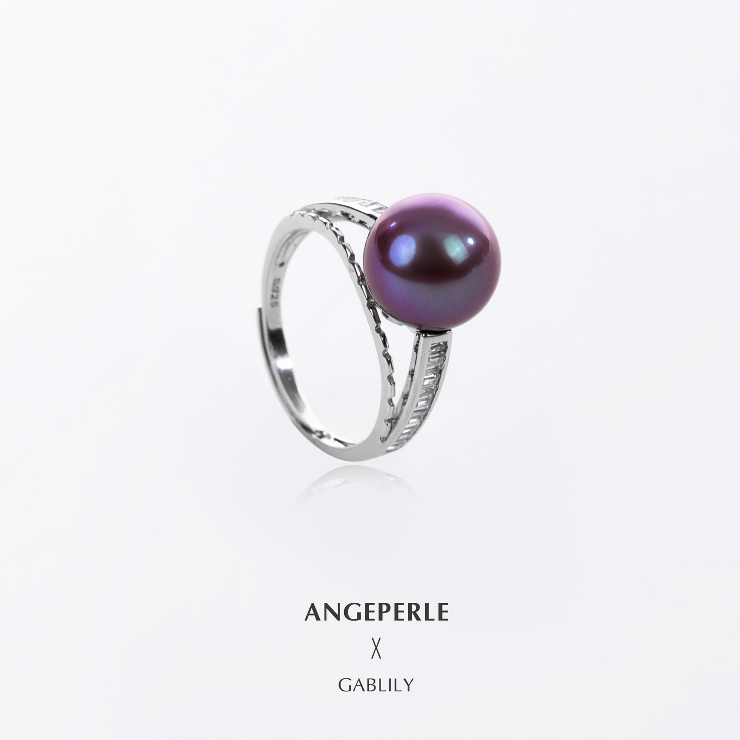 ANGEPERLE Edison Purple Pearl Ring 10-11mm s925 （ TSJCY234）