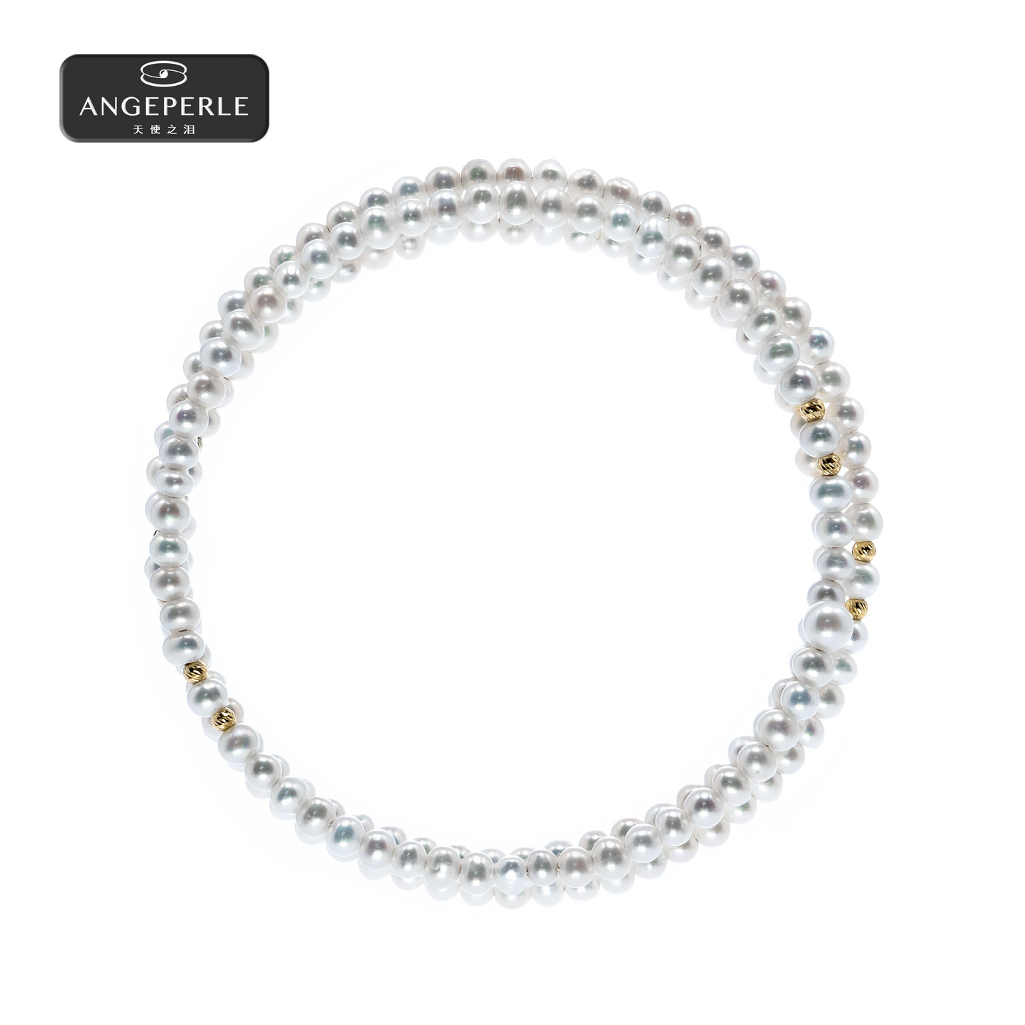 ANGEPERLE Freshwater Pearl Gabrielle Multi-Hand Bracelet 3-5mm（TSGY266）