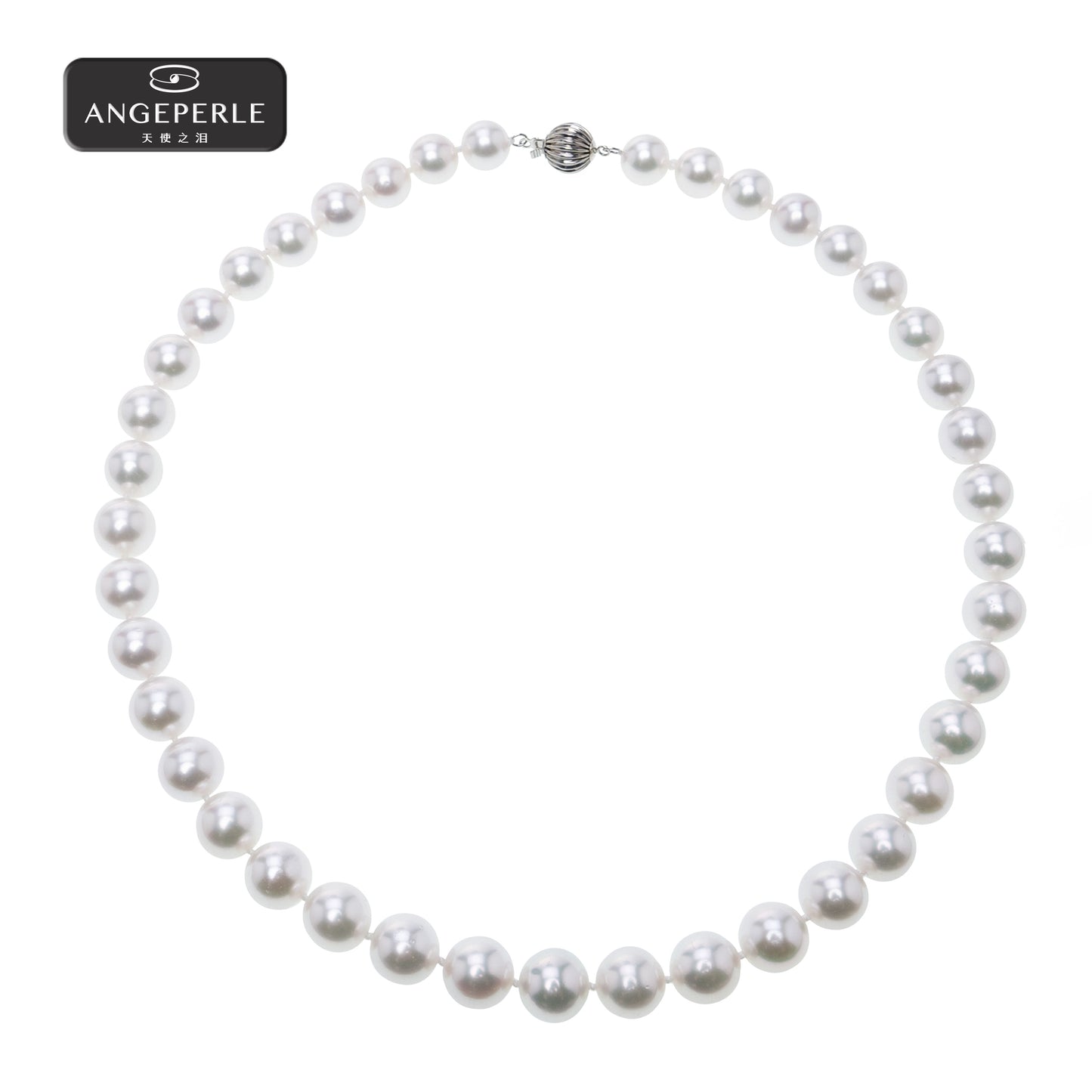 天使之淚 18K金海水珍珠澳白項鍊 9-11mm TSJ935