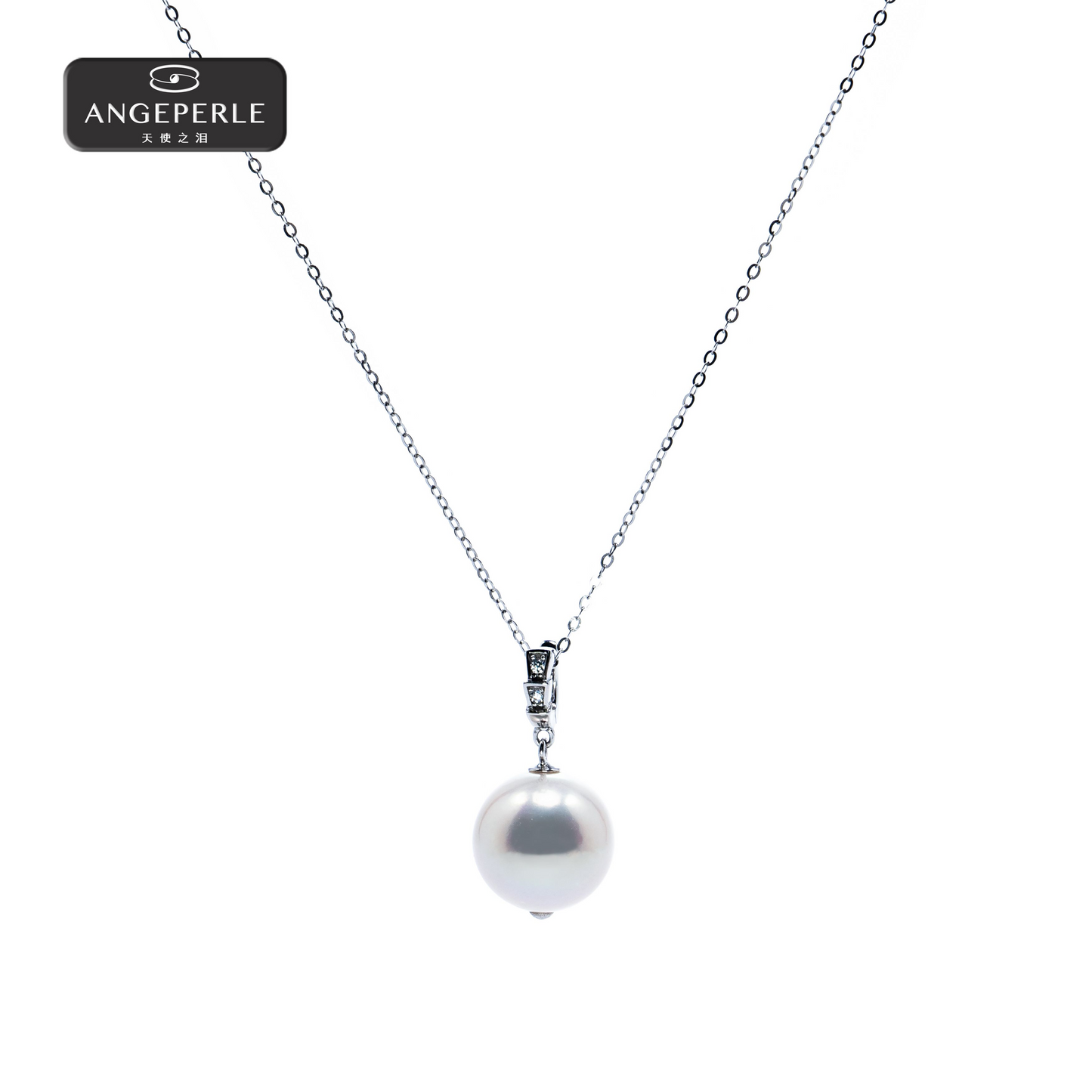 ANGEPERLE S925 silver freshwater pearl Gablily pendant 13-15mm（TSJ576）