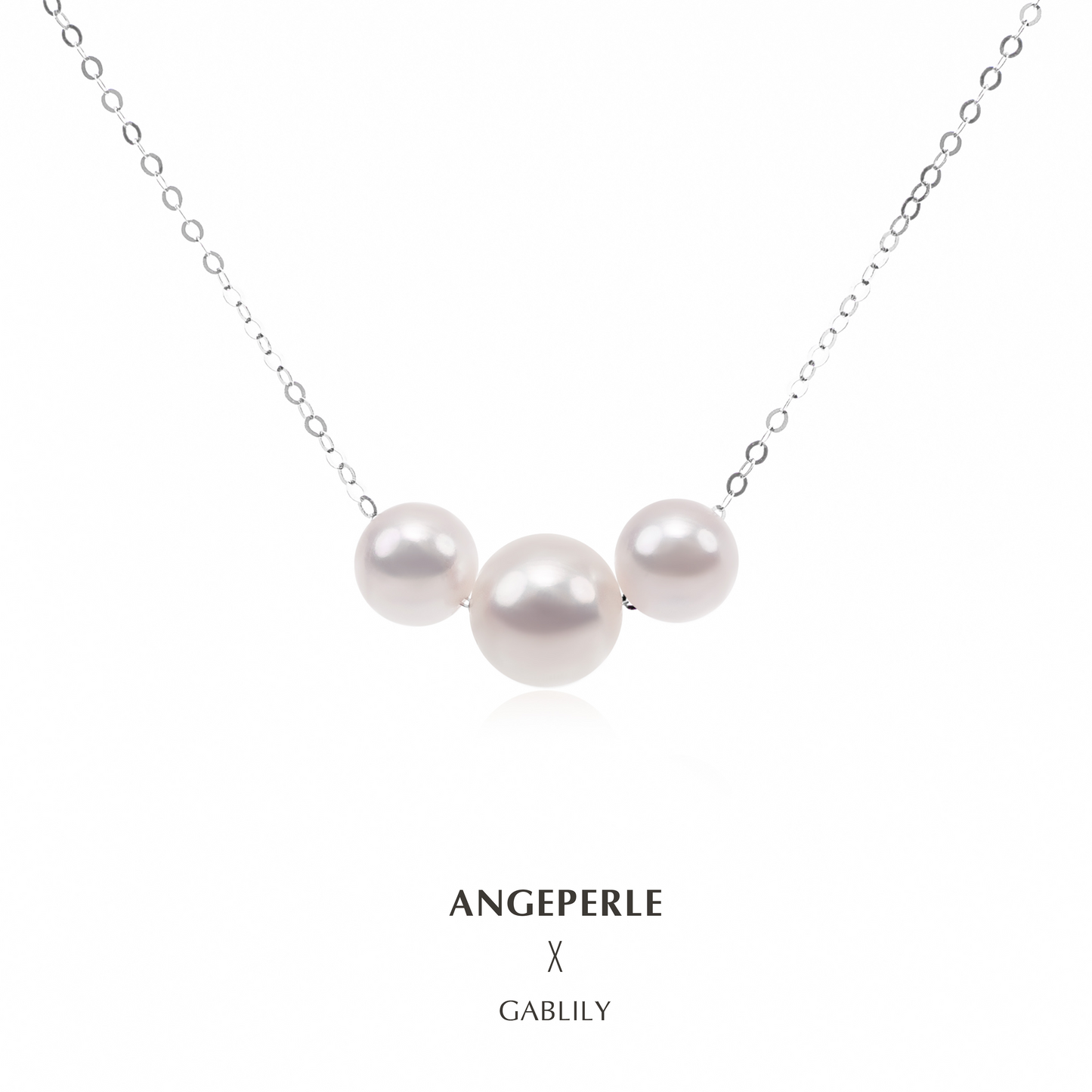 ANGEPERLE Seawater Pearl aKoya Mickey Mouse Universal Chain Pendant 5.5-6/7-7.5mm TSGY087