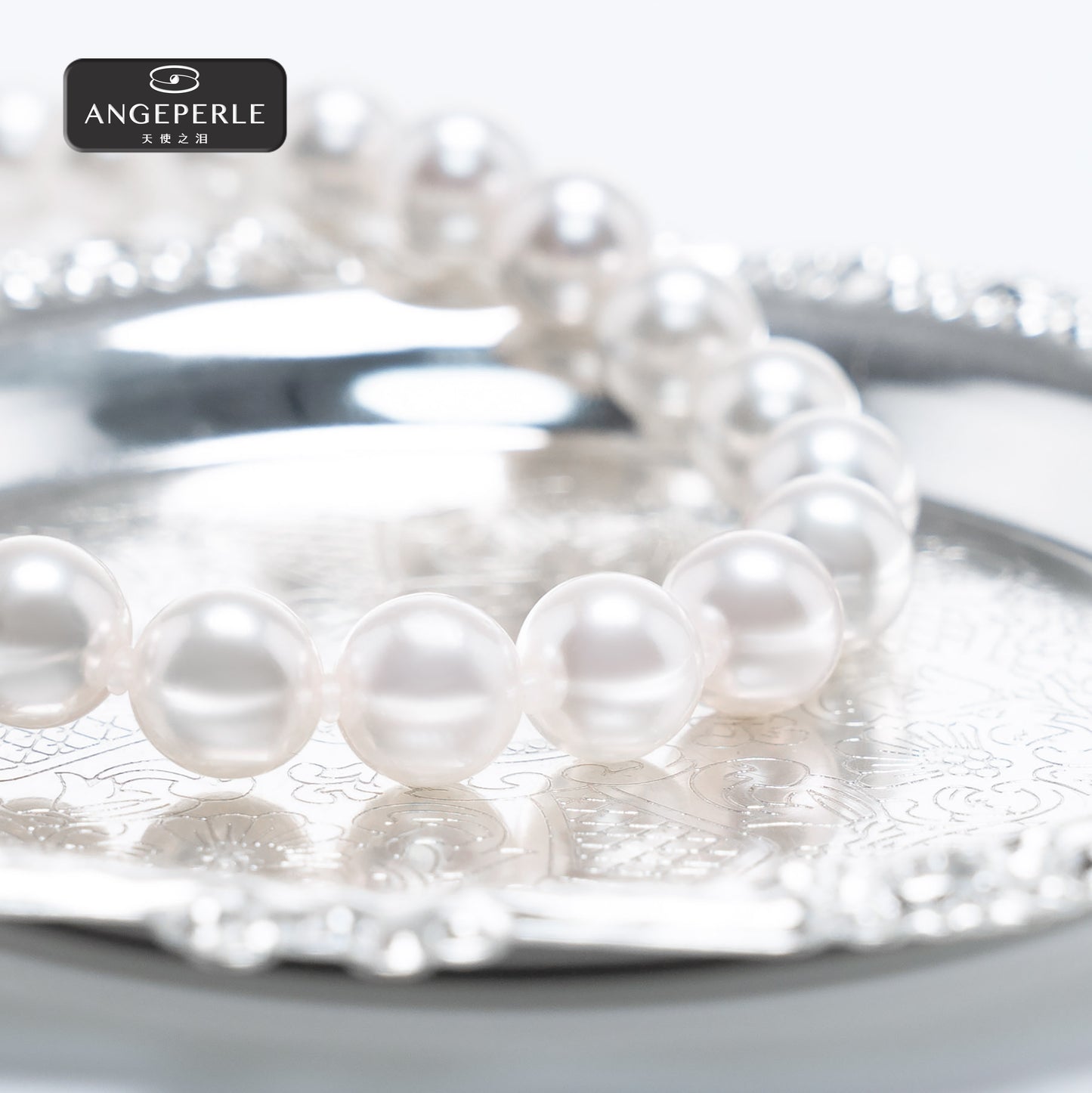 ANGEPERLE 14K Gold Akoya Saltwater Pearl Crown Necklace TSJ364