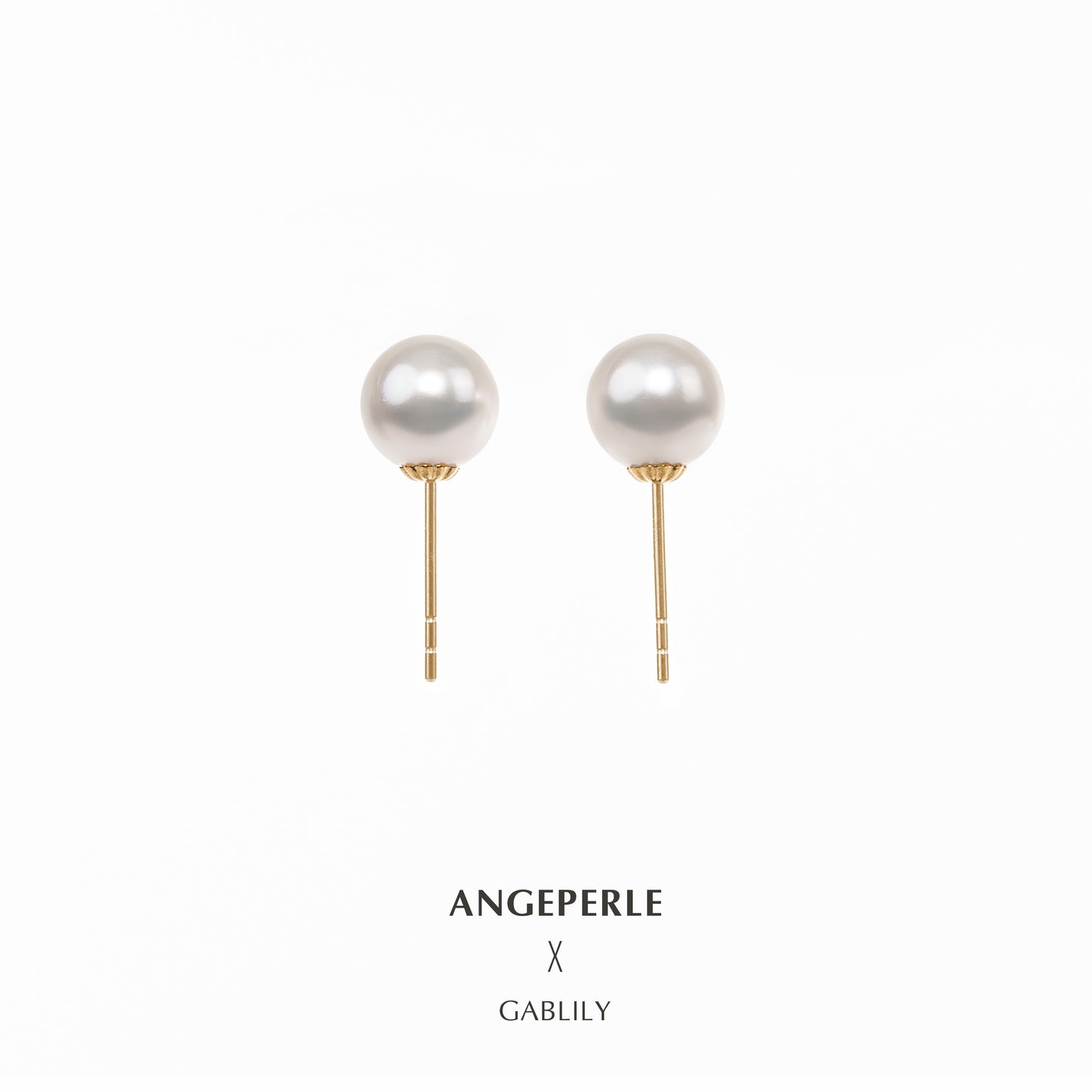 ANGELPERLE Seawater Pearl Akoya Stud Earrings(TSGY064)