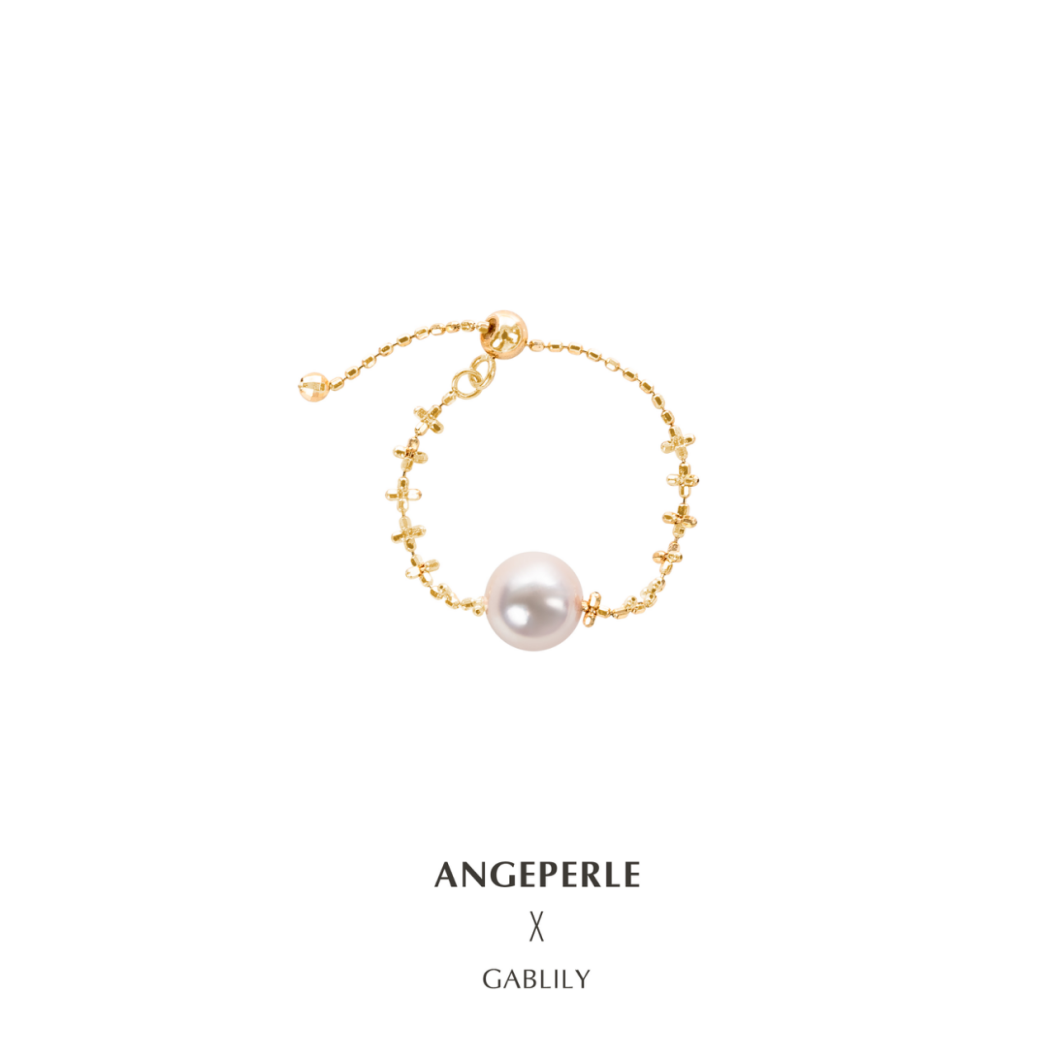 ANGELPERLE Seawater Pearl Akoya Fairy Chain Ring(TSGY075)