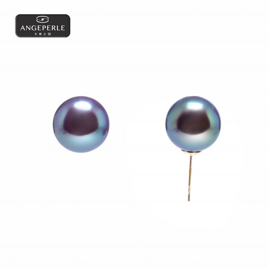 ANGELPERLE Freshwater Pearl Edison Stud Earrings(TSGY227)