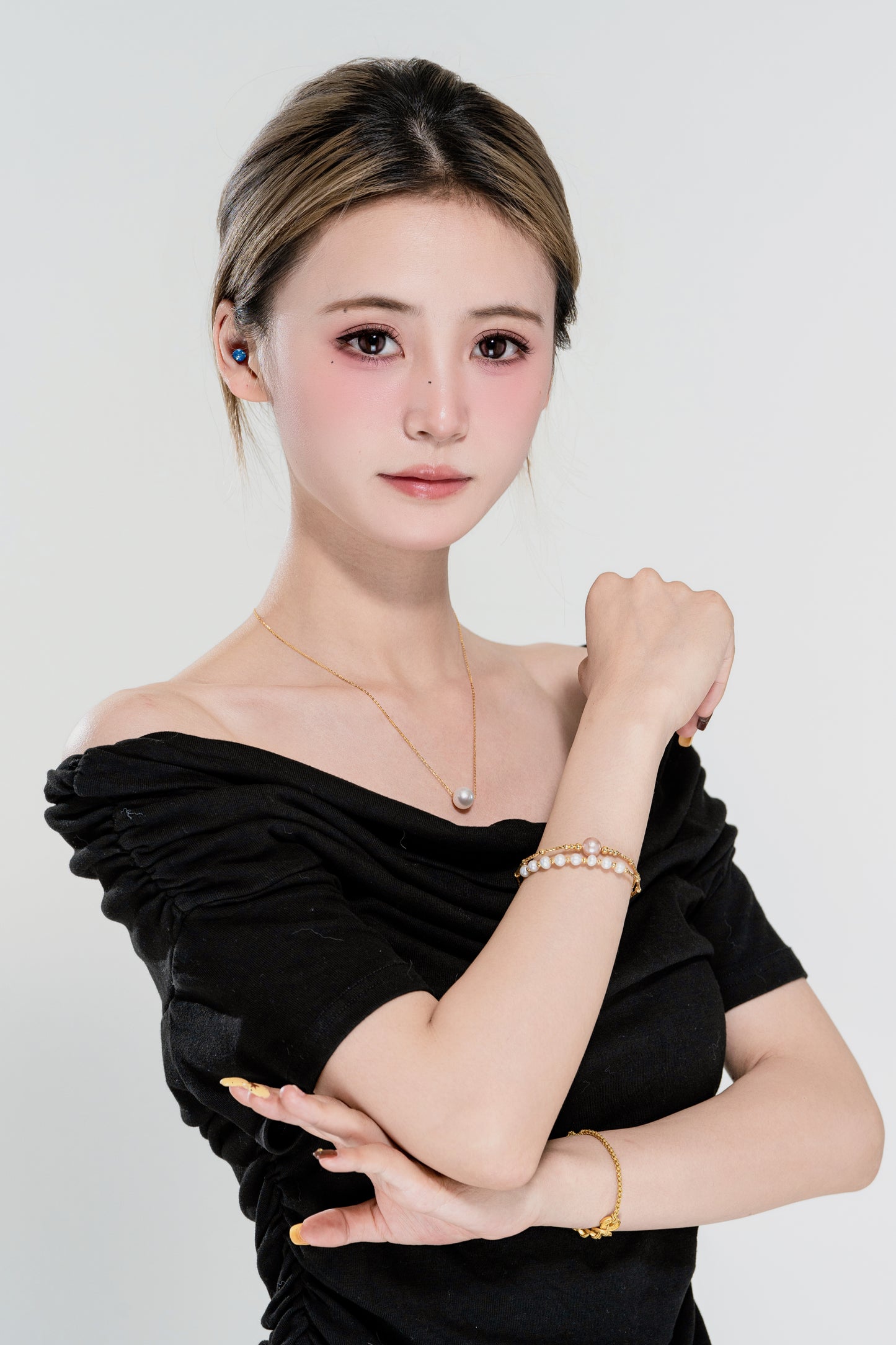 天使之淚 合金淡水珍珠愛迪生手鐲（TSSL119）