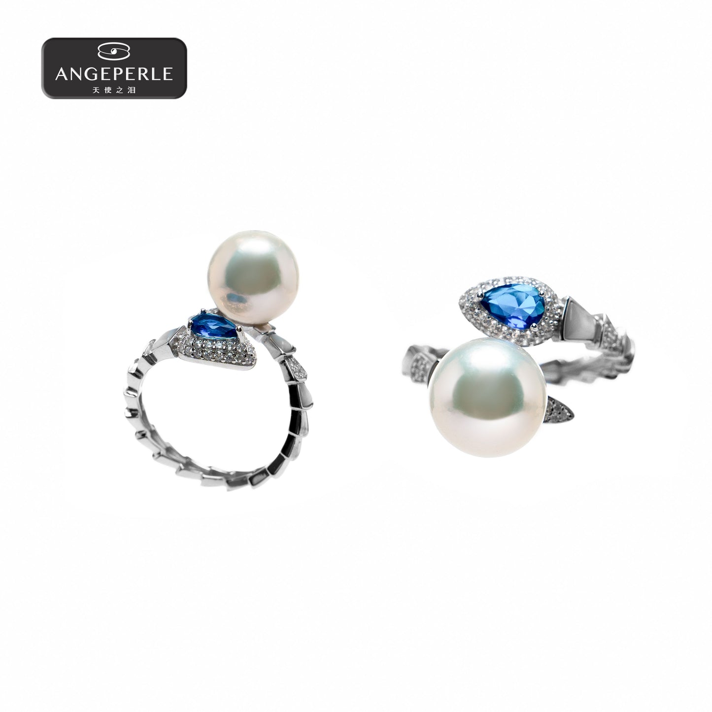 ANGELPERLE S925 Silver Freshwater Pearl Gablily Ring (TSSLF155)