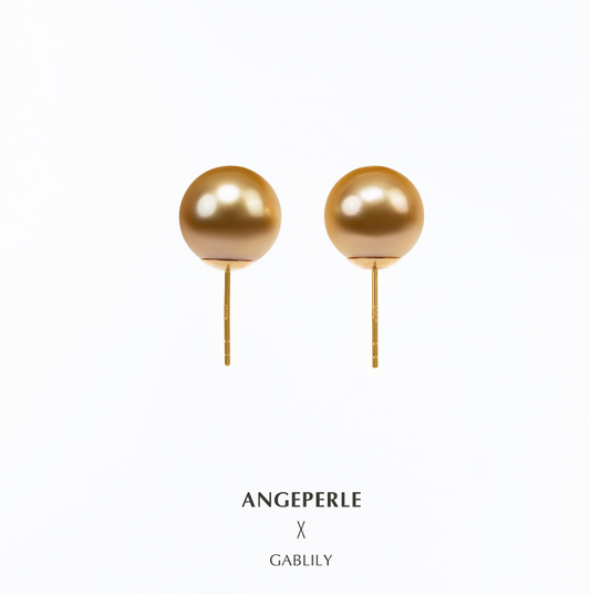 ANGEPERLE Seawater Pearl South Sea Simple Earrings (TSZZN17)