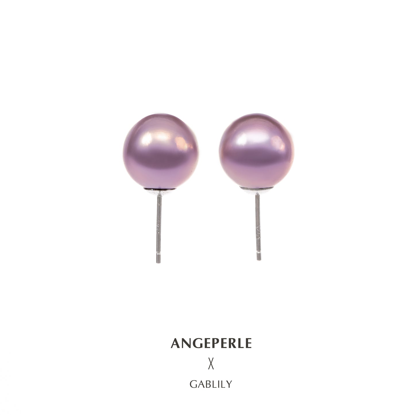ANGEPERLE S925 Silver Edison Freshwater Pearl Purple Joyful Earrings(ZPJY027)