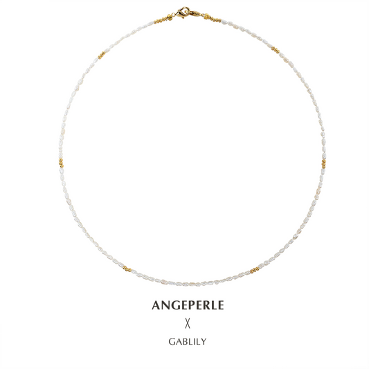 天使の涙 合金淡水真珠 ケシビーズネックレスTSZY100